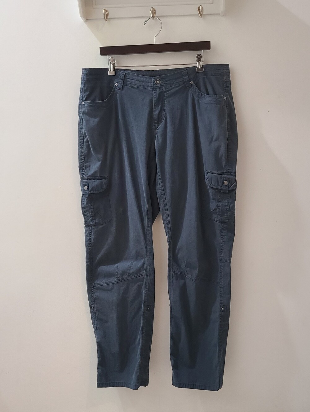 KUHL Stretch Cargo Pants Blue SPLASH Roll-Up Sz 18 Wide Cabincore Active - Picture 4 of 16